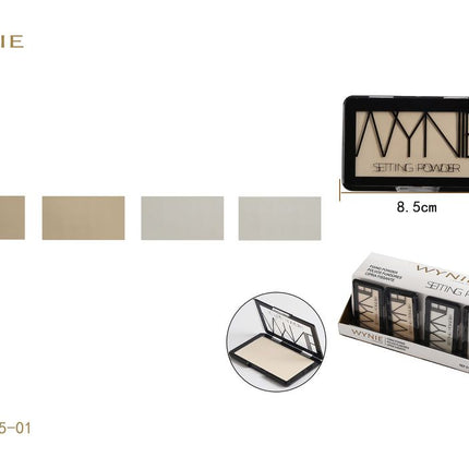 WYNIE setting powder 8.5 x 5.5 cm matterende fixeerpoeder voor make-up en gezichtsmake-up kleurvariant willekeurig