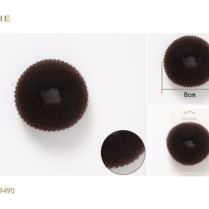 Bruine haardonut 8 cm knot donut voor chignon volume en haarstyling