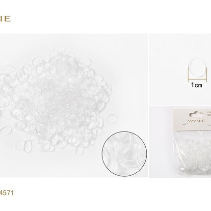 Transparante kleine haarelastiekjes 1 cm mini elastiekjes voor vlechten en haarstyling