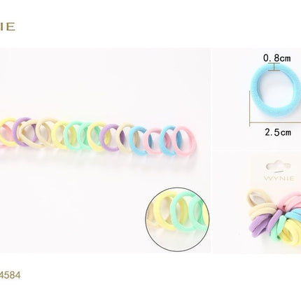 Kleine gekleurde haarelastiekjes 2.5 cm zachte elastieken voor vlechten en haarstyling
