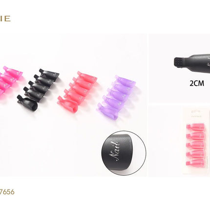 Nagel soak off clips set voor gel polish verwijderen en manicure kleur willekeurig