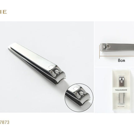 Zilverkleurige nagelknipper 8 cm metalen knipper voor handnagels teennagels en manicure