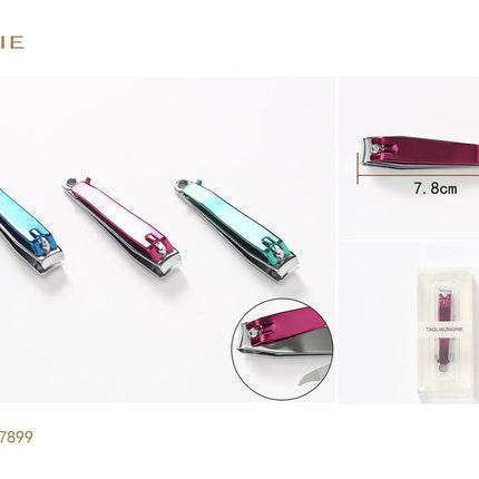 Gekleurde nagelknipper 7.8 cm metalen manicure knipper voor handnagels kleur willekeurig