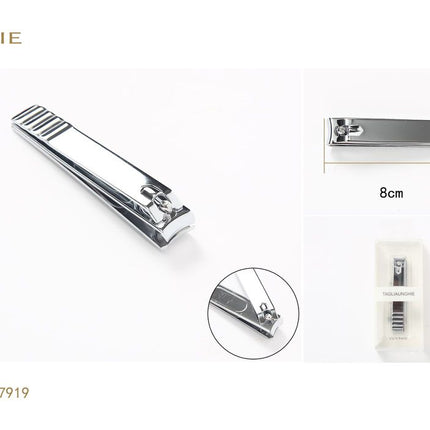 Zilverkleurige nagelknipper 8 cm metalen knipper voor handnagels en manicure