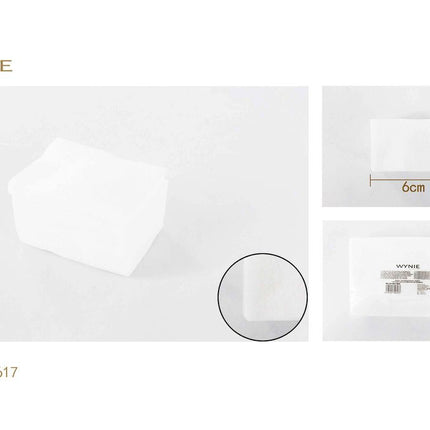Witte nagel reinigingsdoekjes 6 x 4 cm zachte pluisvrije doekjes voor manicure en nagellak verwijderen