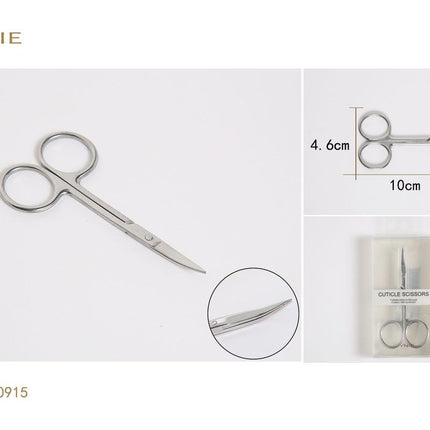 Zilverkleurige nagelriemschaar 10 cm roestvrij staal voor manicure en nagelriemverzorging