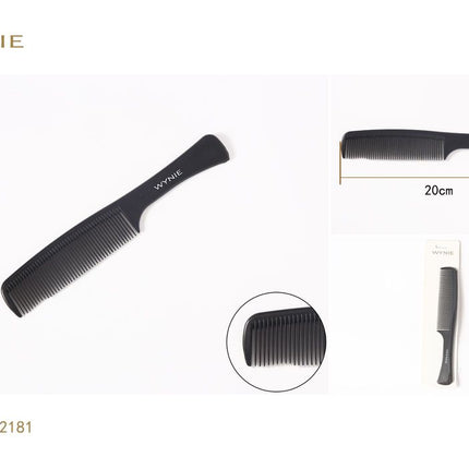 Zwarte handvat haarkam 20 cm fijne kam voor haarstyling kammen en dagelijks haargebruik