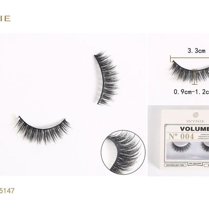3D nepwimpers zwart volume effect natuurlijke look voor oogmake-up zonder lijm