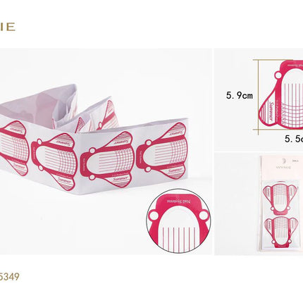 Nagel sjablonen 20 stuks 5.9 x 5.5 cm zelfklevende nail forms voor gel acryl en nagelverlenging