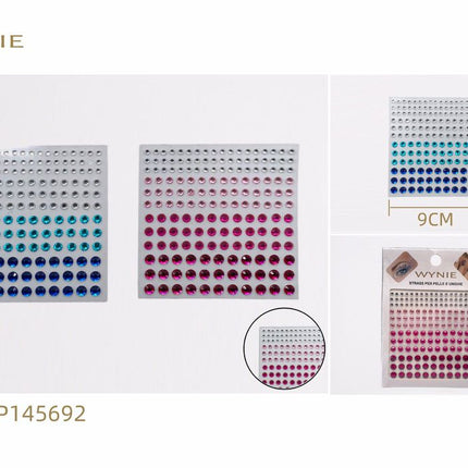 Zelfklevende strass steentjes 9 cm nail art stickers voor nagels gezicht en decoratie kleurvariant willekeurig