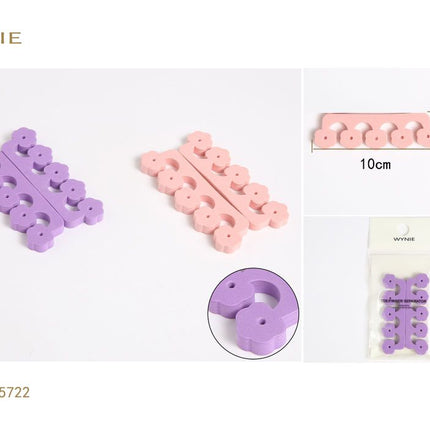 Teen separators 10 x 3.5 cm zachte teenseparators voor pedicure en nagellak kleur willekeurig