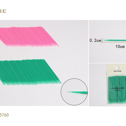 Wegwerp micro borsteltjes 10 cm applicators voor wimpers wenkbrauwen nail art en beauty verzorging kleurvariant willekeurig