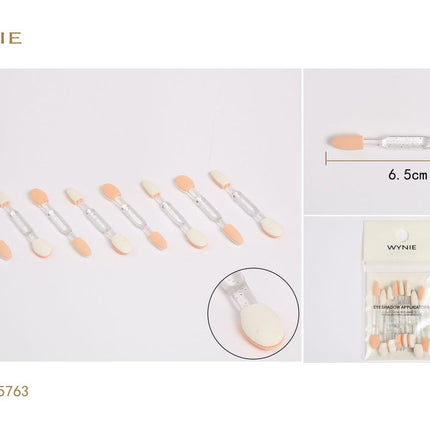Dubbelzijdige oogschaduw applicators set 6.5 cm spons applicators voor oogmake-up en blending