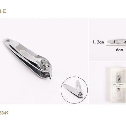 Zilverkleurige nagelknipper 6 cm compacte metalen knipper voor handnagels en manicure