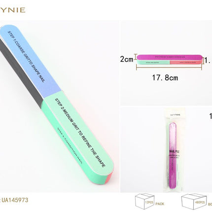 Nagel buffer vijl 17.8 cm 4 stappen polijstblok voor manicure en nagelverzorging