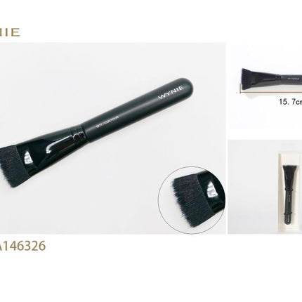 WYNIE contour kwast 15.7 cm zwarte make-up brush voor contour foundation blush en gezichtsmake-up