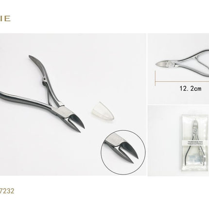Zilverkleurige teennagelknipper 12.2 cm voor pedicure en voetnagelverzorging