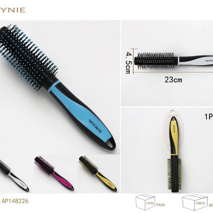 Ronde föhnborstel 4.5 cm x 23 cm stylingborstel voor volume föhnen krullen en haarstyling kleur willekeurig