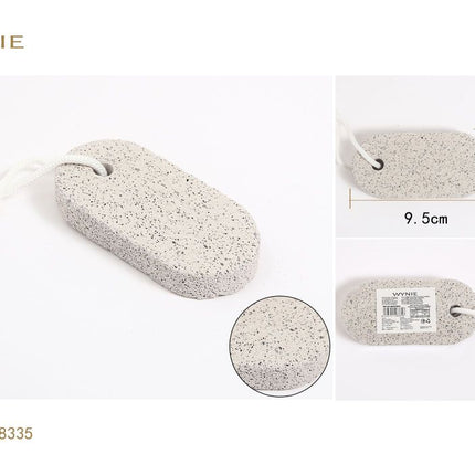 Puimsteen 9.5 x 4.5 cm grijze voetsteen voor eelt verwijderen en voetverzorging