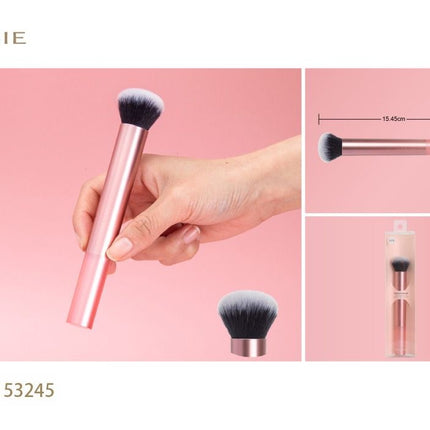 Roze make-up kwast 15.45 cm zachte poederkwast voor blush foundation poeder en gezichtsmake-up
