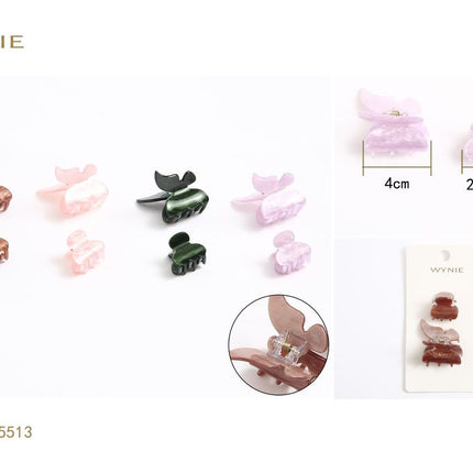 Mini haarklemmen set 2 stuks vlinder haarclips 4 cm en 2.5 cm voor haarstyling kleurvariant willekeurig