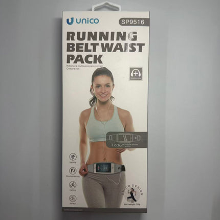 Sportieve hardloop heuptas / running belt waist pack – geschikt tot 6,7 inch smartphone (Unico)