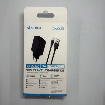 USB-C snellader 18W met Type-C kabel (QC 3.0)